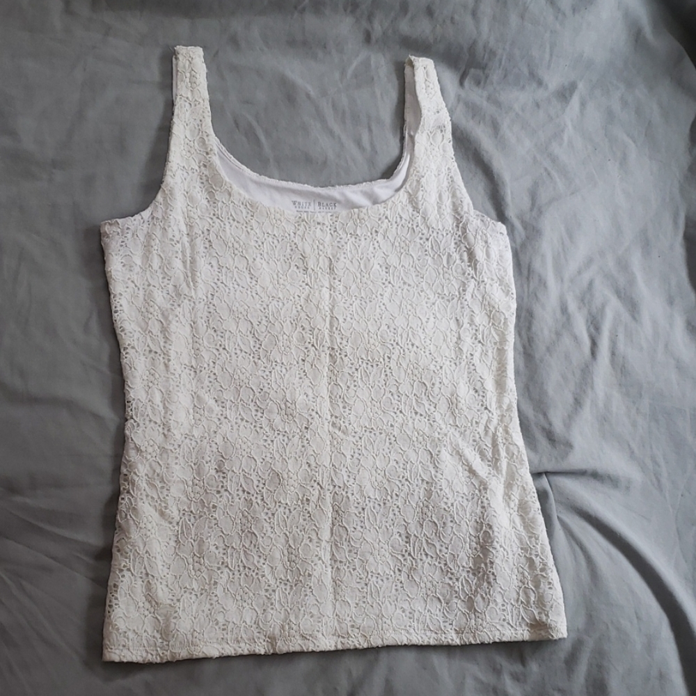 White lace tank top